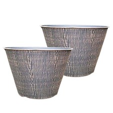 2 x Large Plastic Plant Pots
