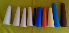 10 x Large Empty Plastic Cardboard Cones weave yarn craft art wool tubes  BC4