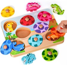 Dinosaurs Peg Puzzles Wooden