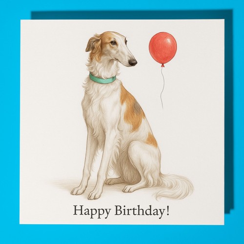 Borzoi dog happy birthday - dog,