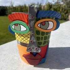 New funky resin plant pot - new, !