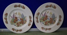 2 x Royal Kent Honey Bears - Bone China - Child's Plates - 20.5 cm