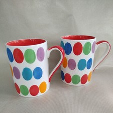 Pair Of Matching Whittard Polka Dot Mugs