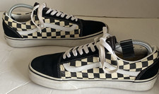 Vans Old Skool Platform Checker Board Trainers - Black & White UK Size 7