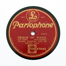 FRANKIE QUARTELL & HIS MELODY BOYS "Prince Of Wails" PARLOPHONE E-5323 [78 RPM]