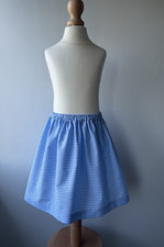 Pale Blue Gingham School Skirt