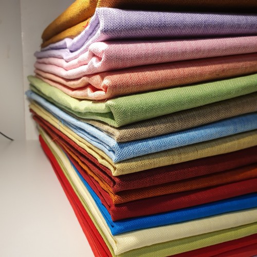 Plain cotton linen material - plain,