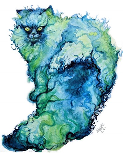 Cat painting original