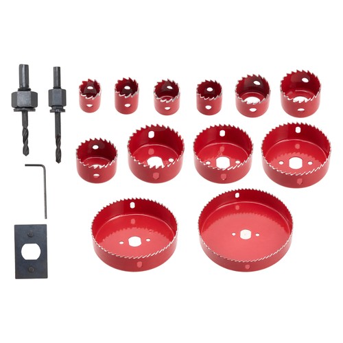 Red hole saw sets - hole,