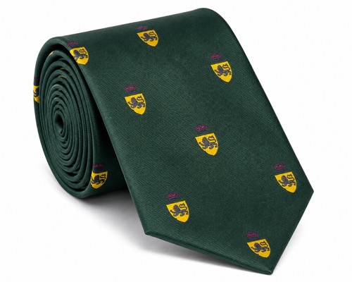 Bottle green tie with gold - bottle,