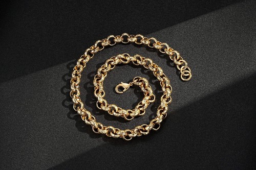 Men 9ct gold diamond cut - 9ct,