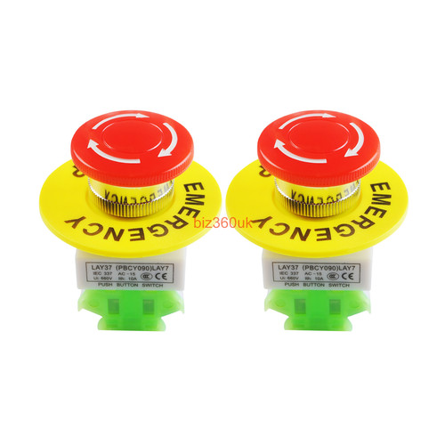 Pair 22mm latching emergency - pair,