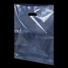 50 x Clear Plastic Carrier Bags 54cm x 46cm Strong Reusable Shopping Bags New