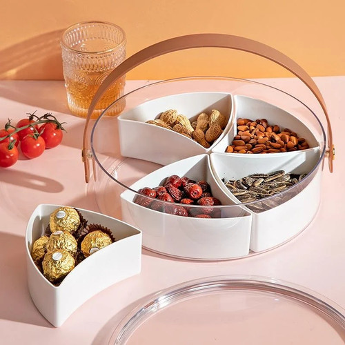 Clear round storage basket - storage,