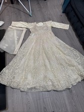 Asian Indian Pakistani Party /wedding Maxi Dress Uk Size Small