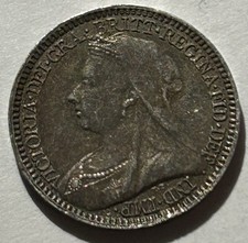 1894 Victoria Silver Maundy Two Penny Coin 