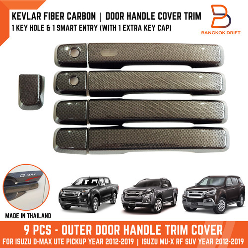 Black carbon fiber door - black,
