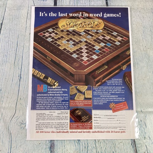 1993 franklin mint scrabble - 1993,