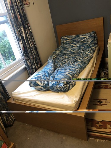Ikea malm single bed - single, with