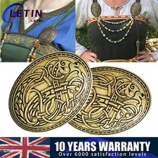 2 Pcs Vintage Viking Shield Brooch Pin Buckle Clasp Clothes for Women Men Gifts