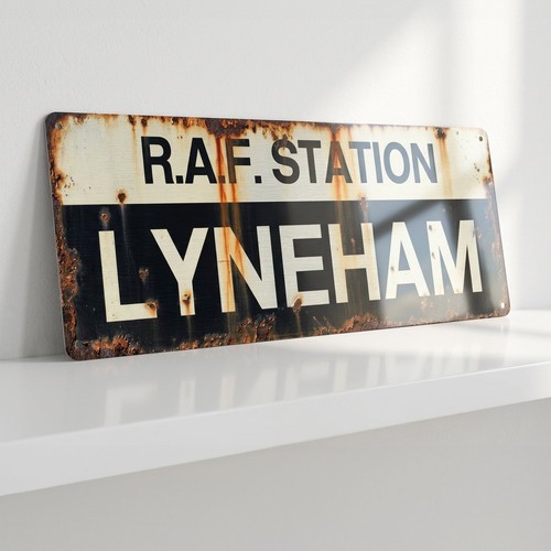 Raf station lyneham sign 28cm - raf,