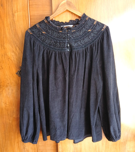 Black needlecord loose - black,