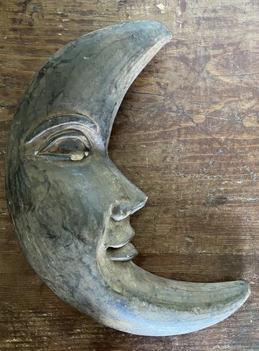 Antique vintage crescent moon - crescent,