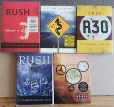 Rush DVDs x5, Clockwork Angels, Replay X, R30, Snakes & Arrows, Time Machine VGC