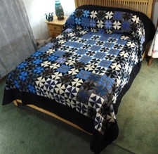 NEW! AMISH HANDMADE QUILT! ~ Stormy Day ~ 95 x 109