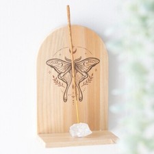 Luna Moth Incense Wooden Altar