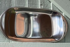 ROAST PLATE Stainless Steel 18/8 Food Serving Tray By Tischfein Vintage 70s BOX