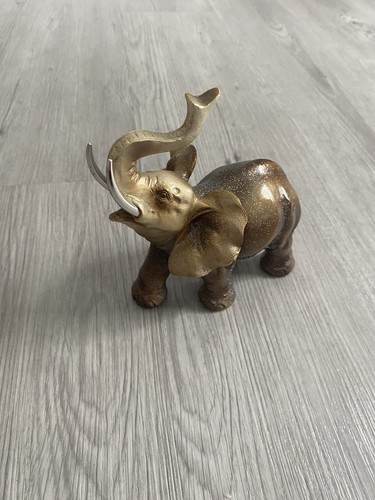 Vintage gold glitter elephant - gold,
