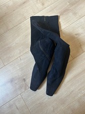 Gabor black suede heeled boots - black,