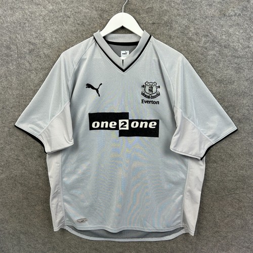 Everton shirt mens large grey - everton,