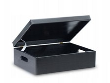 Black Wooden Box Storage Trunk