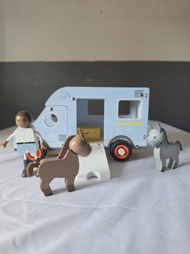 Little town wooden horse - town, truck