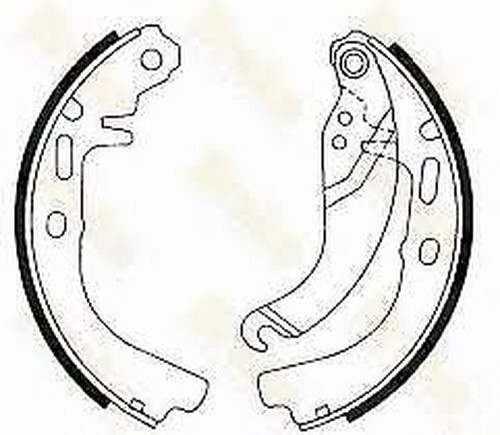 Handbrake shoes opel - handbrake,