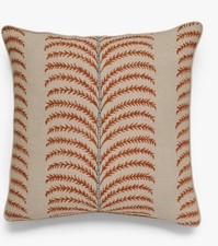 OKA Areca Cushion Cover - Dirty Orange/Airforce Blue 51cms Linen X 2