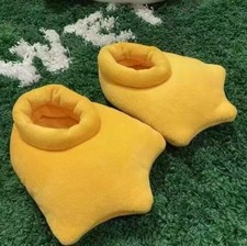 NEW Cartoon Duck Feet House Slippers Cute Fluffy Claw Paw Indoor Shoes UK