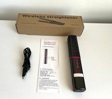 Cordless Hair Straightener and Curler Fast Heat 4 Temp Tourmaline Coat Mini