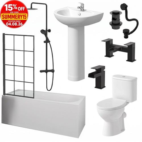 Complete bathroom suite black - complete,