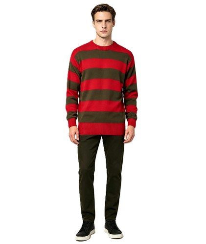 Mens red green striped - mens,