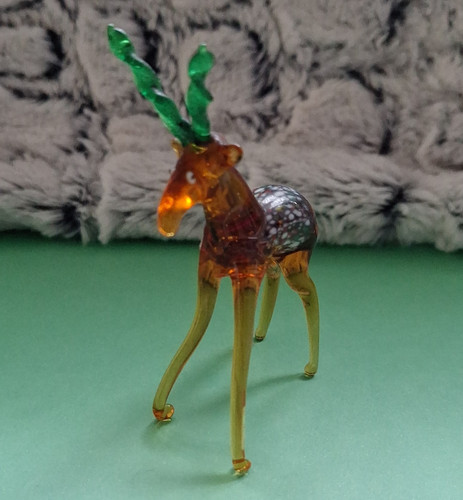 Small glass crystal deer - glass/crystal,