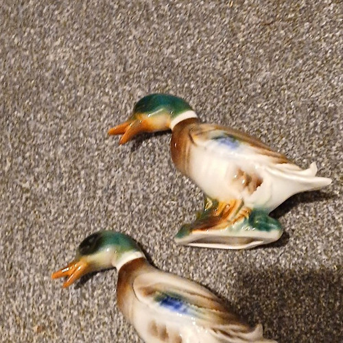 Pair ceramic duck - duck, ornament
