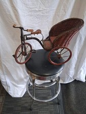 Vintage Brown Metal Wicker