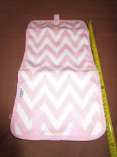 DESIGNER NEW GIRLS LADIES CHEVRON WASH BAG CHEVRON TRAVEL BAG TOILETRIES PINK WH
