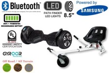 Black G2 PRO 8.5" All Terrain Off Road Hoverboard UL2272 + HK5 White