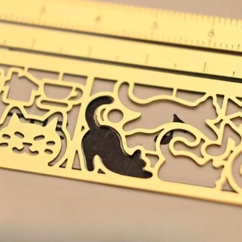 Cute cat bookmark ruler - bookmark, double