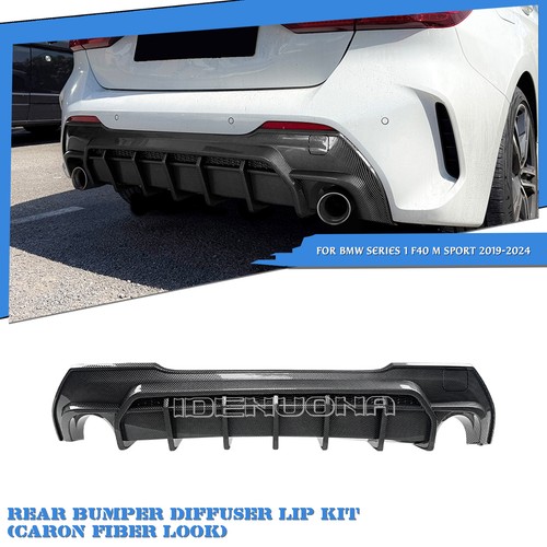 Car carbon look rear bumper - carbon,