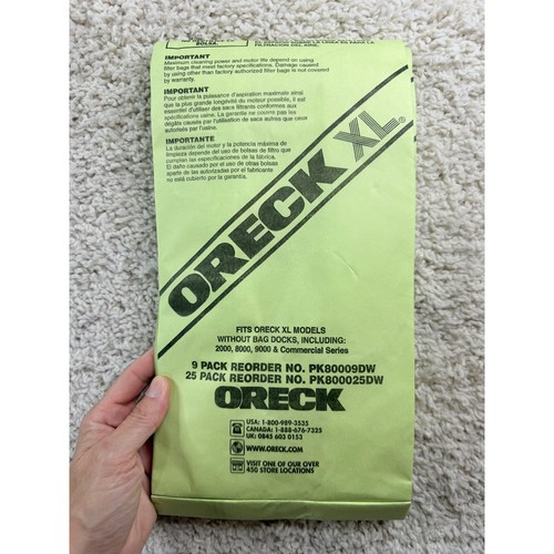 Oreck vacuum bags pack - xl,